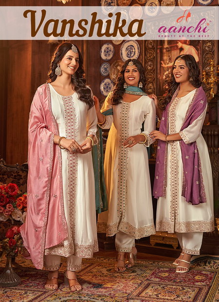 Vanshika By Aanchi Vishitra Silk Readymade Suits Suppliers In India